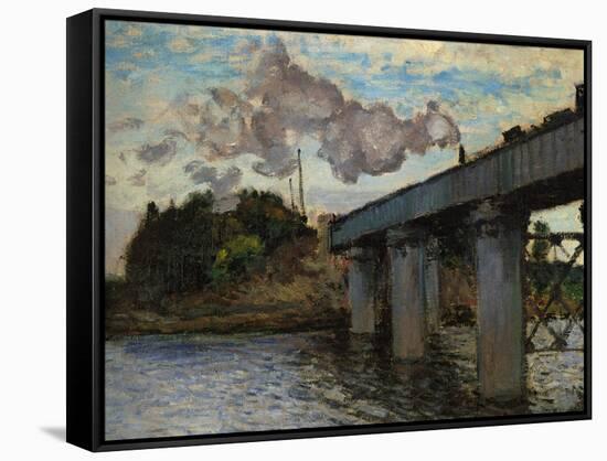 The Argenteuil Bridge-Claude Monet-Framed Stretched Canvas