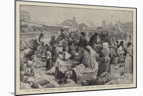 The Argentine Revolution, Rosario Railway Station-null-Mounted Giclee Print