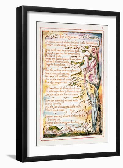The Argument, Illustration and Text from 'The Marriage of Heaven and Hell', C.1790-3-William Blake-Framed Giclee Print