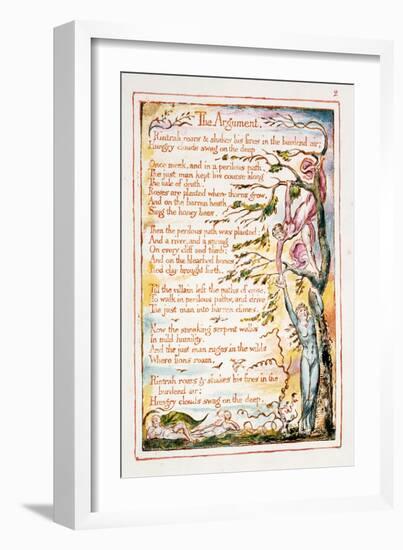 The Argument, Illustration and Text from 'The Marriage of Heaven and Hell', C.1790-3-William Blake-Framed Giclee Print