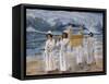 The Ark of the Covenant Passes over the Jordan-James Tissot-Framed Stretched Canvas