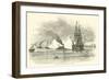 The Arkansas Running Through the Union Fleet Off Vicksburg, July 1862-null-Framed Giclee Print