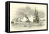 The Arkansas Running Through the Union Fleet Off Vicksburg, July 1862-null-Framed Stretched Canvas