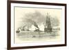 The Arkansas Running Through the Union Fleet Off Vicksburg, July 1862-null-Framed Giclee Print