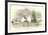 The Arkansas Running Through the Union Fleet Off Vicksburg, July 1862-null-Framed Giclee Print