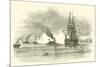 The Arkansas Running Through the Union Fleet Off Vicksburg, July 1862-null-Mounted Giclee Print