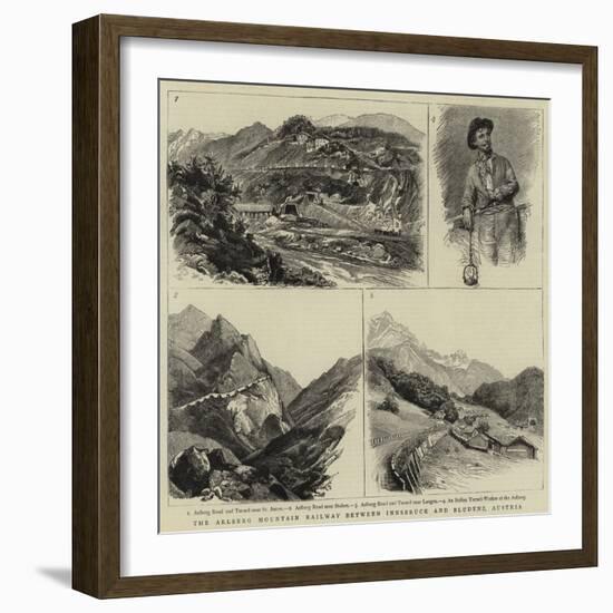 The Arlberg Mountain Railway Between Innsbruck and Bludenz, Austria-null-Framed Giclee Print