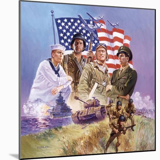 The Armed Forces-Hal Frenck-Mounted Giclee Print