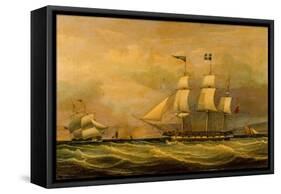 The Armed Merchantman, Helen, 1832 (Oil on Canvas)-William Clark-Framed Stretched Canvas