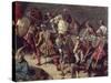 The Armies of Charlemagne, Detail from Charlemagne Crossing the Alps in 773, 1838-Eugene Schopin-Stretched Canvas