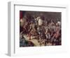 The Armies of Charlemagne, Detail from Charlemagne Crossing the Alps in 773, 1838-Eugene Schopin-Framed Giclee Print