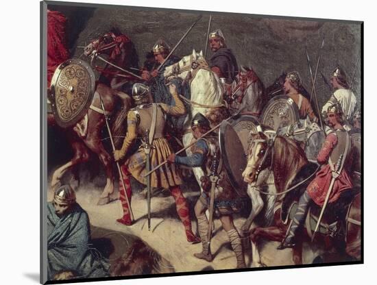 The Armies of Charlemagne, Detail from Charlemagne Crossing the Alps in 773, 1838-Eugene Schopin-Mounted Giclee Print