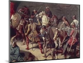 The Armies of Charlemagne, Detail from Charlemagne Crossing the Alps in 773, 1838-Eugene Schopin-Mounted Giclee Print