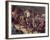 The Armies of Charlemagne, Detail from Charlemagne Crossing the Alps in 773, 1838-Eugene Schopin-Framed Giclee Print