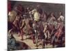 The Armies of Charlemagne, Detail from Charlemagne Crossing the Alps in 773, 1838-Eugene Schopin-Mounted Giclee Print