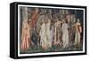 The Arming and Departure of the Knights, Morris & Co., 1895-96 (Textile)-Edward Coley-Framed Stretched Canvas