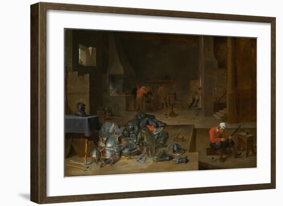 The Armorer's Shop, c.1640-1645-David the Younger Teniers-Framed Giclee Print