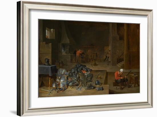 The Armorer's Shop, c.1640-1645-David the Younger Teniers-Framed Giclee Print