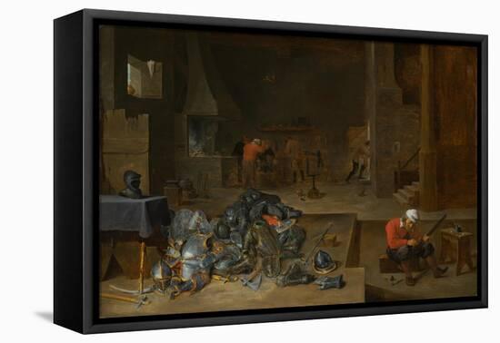 The Armorer's Shop, c.1640-1645-David the Younger Teniers-Framed Stretched Canvas