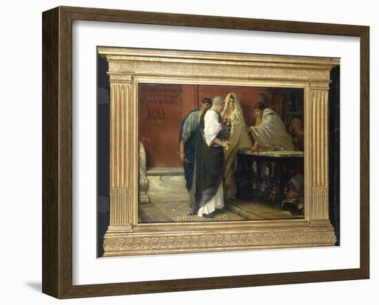 The Armourer's Shop, 1866 (Scene in Ancient Rome)-Sir Lawrence Alma-Tadema-Framed Giclee Print