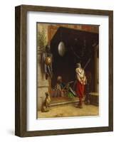 The Arms Market at Cairo; Un Marchand D'Armes Au Caire-Jean Leon Gerome-Framed Giclee Print