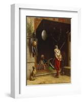 The Arms Market at Cairo; Un Marchand D'Armes Au Caire-Jean Leon Gerome-Framed Giclee Print