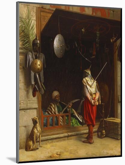 The Arms Market at Cairo; Un Marchand D'Armes Au Caire-Jean Leon Gerome-Mounted Giclee Print