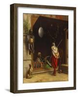 The Arms Market at Cairo; Un Marchand D'Armes Au Caire-Jean Leon Gerome-Framed Giclee Print