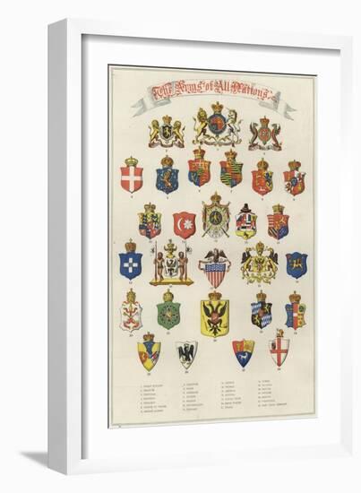 The Arms of All Nations-null-Framed Premium Giclee Print