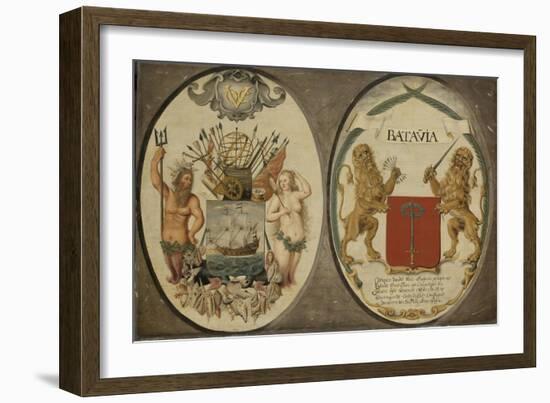 The Arms of the Dutch East India Company and of the Town of Batavia, 1651-Jeronimus Becx-Framed Giclee Print