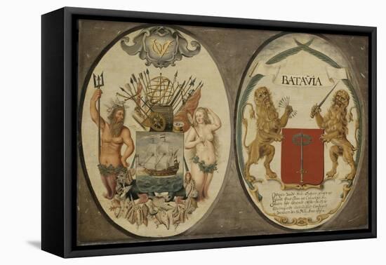 The Arms of the Dutch East India Company and of the Town of Batavia, 1651-Jeronimus Becx-Framed Stretched Canvas