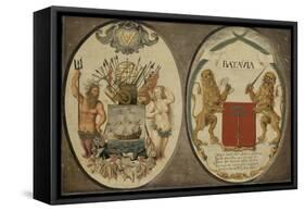 The Arms of the Dutch East India Company and of the Town of Batavia, 1651-Jeronimus Becx-Framed Stretched Canvas