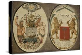 The Arms of the Dutch East India Company and of the Town of Batavia, 1651-Jeronimus Becx-Stretched Canvas