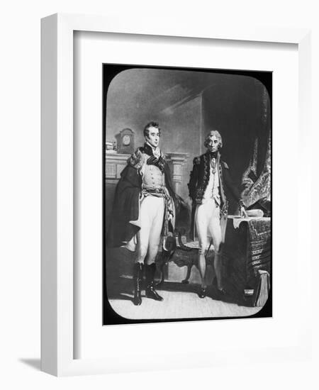 The Army and Navy, Wellington and Nelson, C1805-Newton & Co-Framed Giclee Print