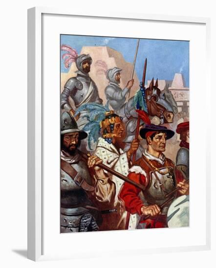 The Army Entered Mexico to the Sound of Martial Music-James Henry Robinson-Framed Giclee Print