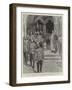 The Army Manoeuvres, the Kos Borderers Leaving Salisbury Cathedral-Frank Craig-Framed Giclee Print