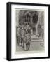 The Army Manoeuvres, the Kos Borderers Leaving Salisbury Cathedral-Frank Craig-Framed Giclee Print