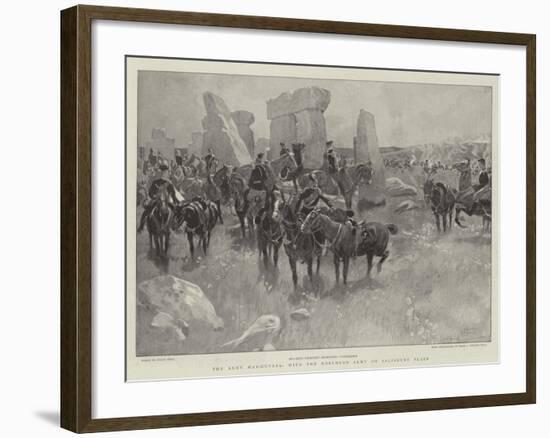 The Army Manoeuvres, with the Northern Army on Salisbury Plain-Frank Craig-Framed Giclee Print