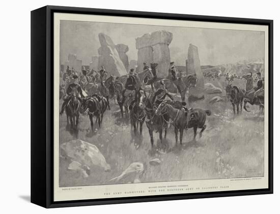 The Army Manoeuvres, with the Northern Army on Salisbury Plain-Frank Craig-Framed Stretched Canvas