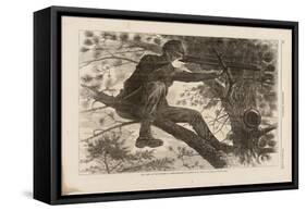 The Army of the Potomac, a Sharp-Shooter on Picket Duty, Harper's Weekly, November 15, 1862-Winslow Homer-Framed Stretched Canvas