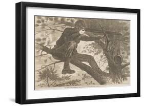 The Army of the Potomac - a Sharp-Shooter on Picket Duty-Winslow Homer-Framed Giclee Print