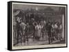 The Army Service Corps at Colwort Barracks, Portsmouth, Receiving Equipment from the Stores-Frank Dadd-Framed Stretched Canvas