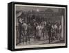 The Army Service Corps at Colwort Barracks, Portsmouth, Receiving Equipment from the Stores-Frank Dadd-Framed Stretched Canvas