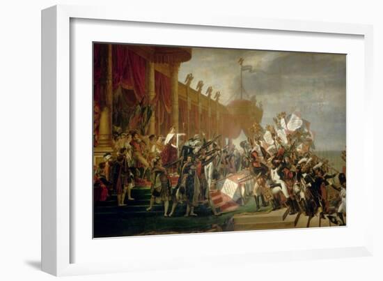 The Army Takes an Oath to the Emperor after the Distribution of Eagles, 5 December 1804, 1810-Jacques Louis David-Framed Giclee Print