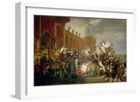 The Army Takes an Oath to the Emperor after the Distribution of Eagles, 5 December 1804, 1810-Jacques Louis David-Framed Giclee Print