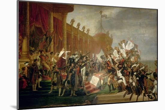 The Army Takes an Oath to the Emperor after the Distribution of Eagles, 5 December 1804, 1810-Jacques Louis David-Mounted Giclee Print