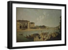 The Arno at Florence-Thomas Patch-Framed Giclee Print