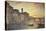 The Arno River and the Holy Trinity Bridge in Florence-Antonio Fontanesi-Stretched Canvas