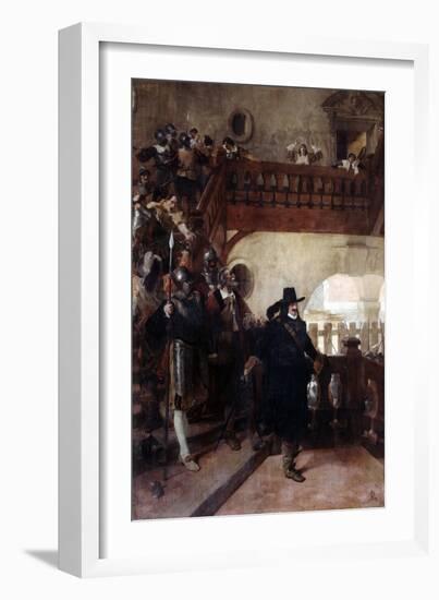 The Arrest of Councillor Broussel, 26th August, 1648-Jean-Paul Laurens-Framed Giclee Print