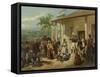 The Arrest of Diepo Negoro by Lieutenant-General Baron De Kock, c.1830-35-Nicholas Pieneman-Framed Stretched Canvas